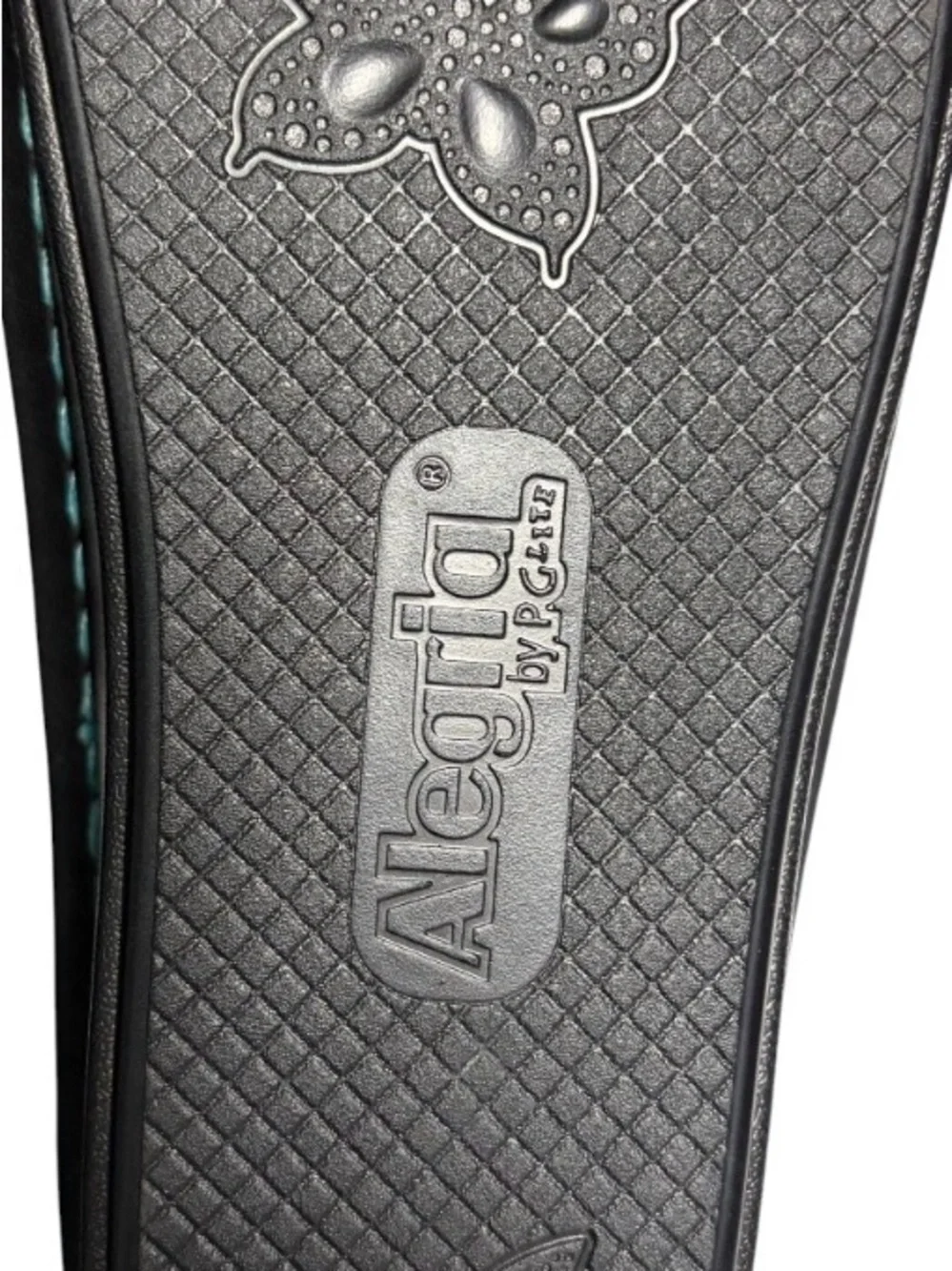 ALEGRIA Kylee Leather Printed Slide Sandals Seascape Starfish EU 41 US 10.5-11 - Picture 10 of 13